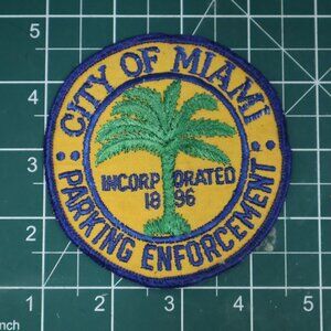 City Of Miami Florida Parking Enforcement Uniform Shoulder Patch Sew On Unused